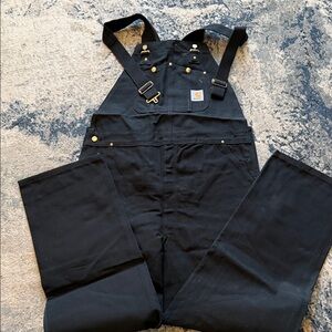 42x34 Carhartt Duck Bib Overall Tag - NWT - Black
